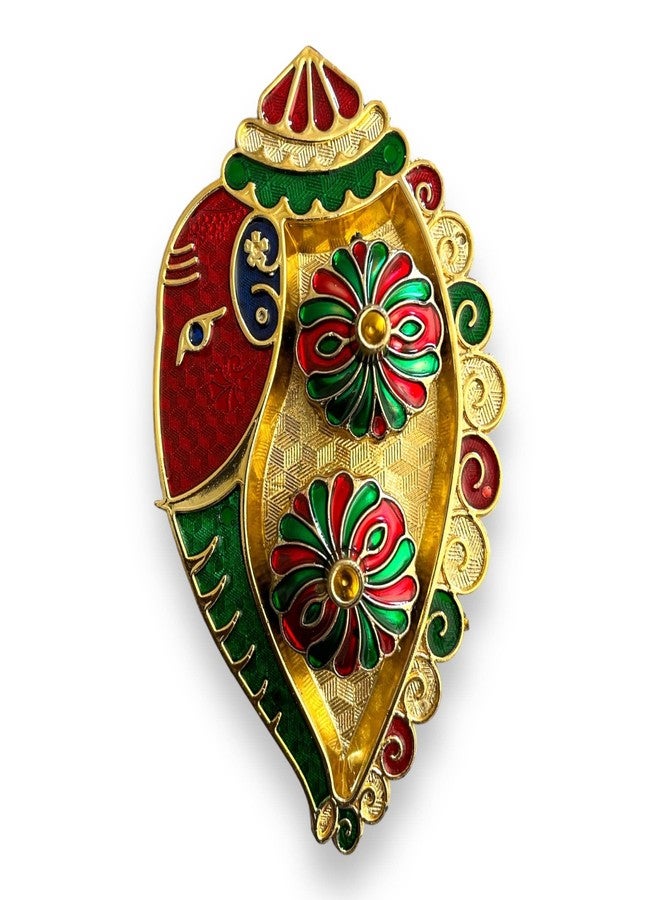 LOVENSPIRE السائبة غانيش شانخ هالدي كومكوم حامل رولي تشاوال/حامل الأرز الهندي مهرجان راخي بوجا ثالي بوجا هدية العودة الهندية هدايا هووسورمينغ لصالح الزفاف - Image 2